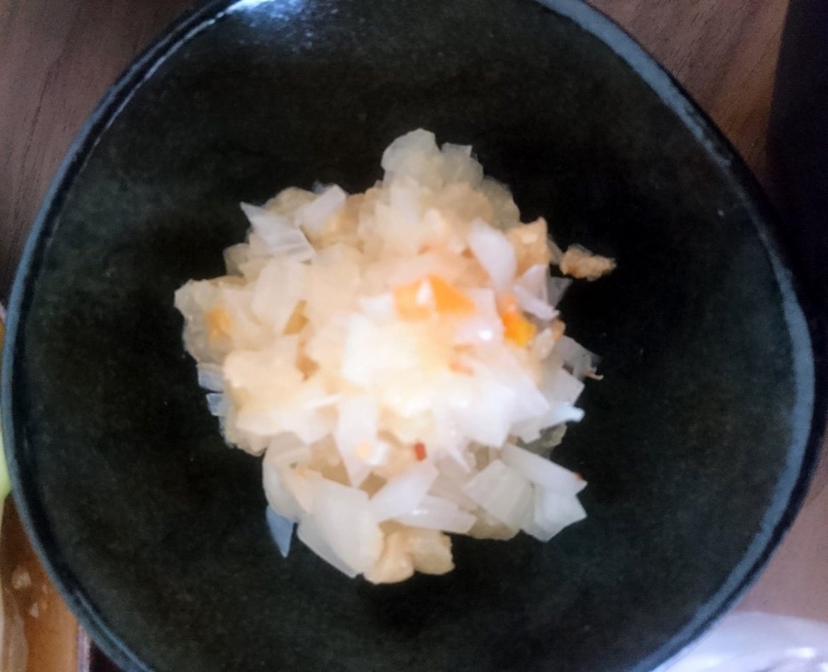 ［しもつかれレシピ］しもつかれの塩らっきょう和え