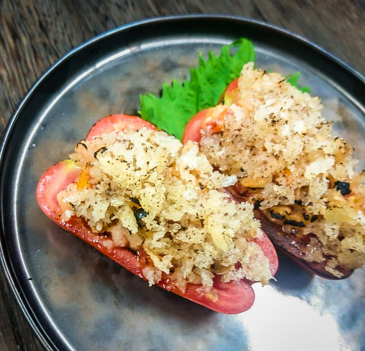 ［しもつかれレシピ］サンマルツアーノトマトのパン粉焼き