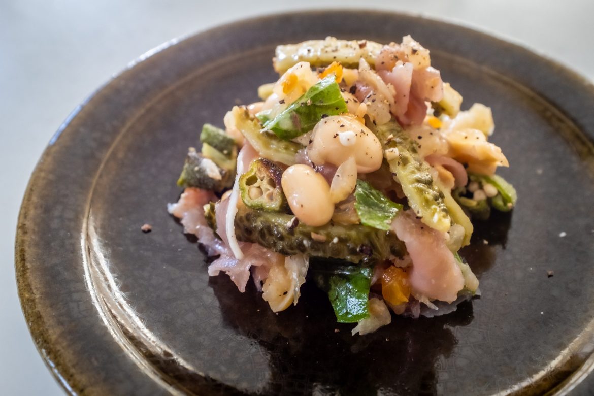 〔しもつかれレシピ〕しもつかれ夏野菜グリルサラダ