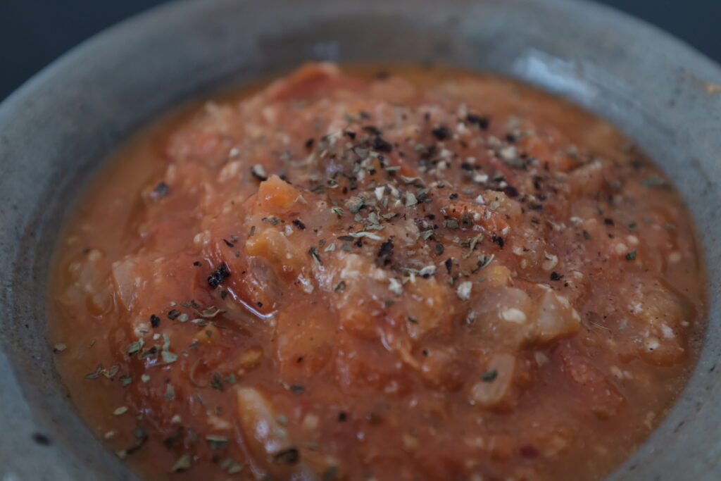 しもつかれ　トマト　激辛スープ